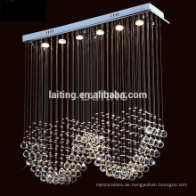 Modernes Design Rechteckige Regentropfen Fabrik Großhandel Kleine Kristall Kronleuchter Lampe